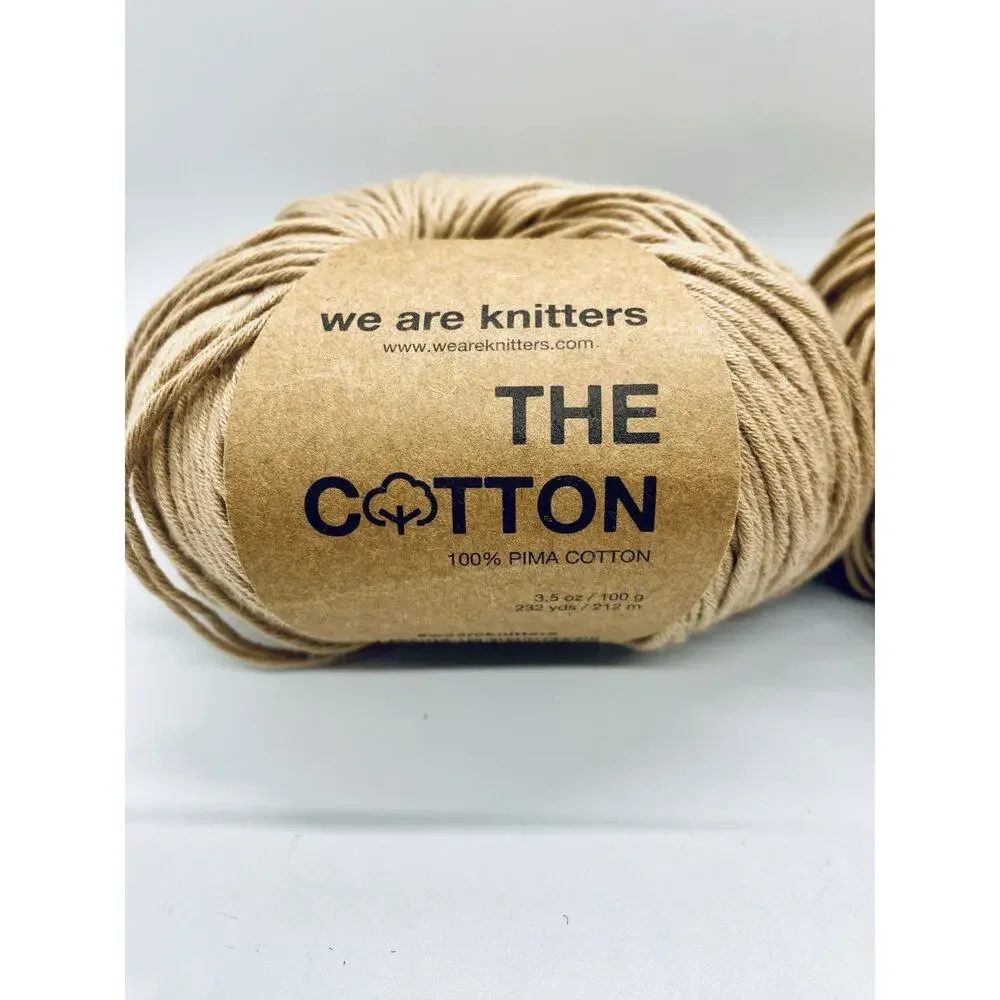 We Are Knitters The Cotton Sand 2 Skeins 3.5 oz 232 Yards NEW